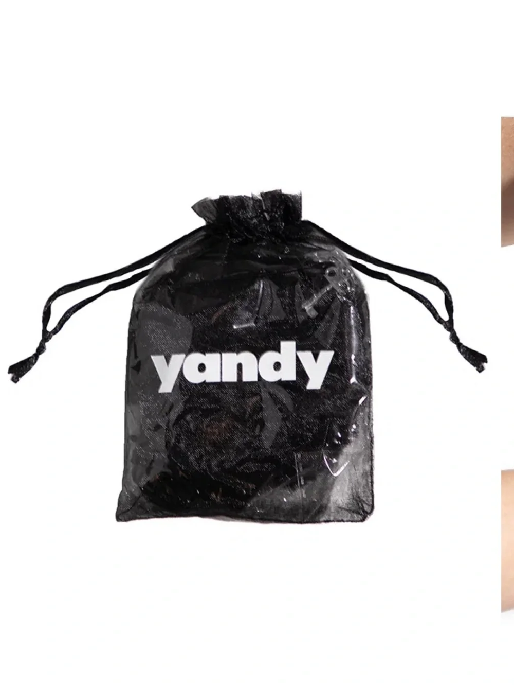 Yandy Black Faux Fur Handcuffs with Keys